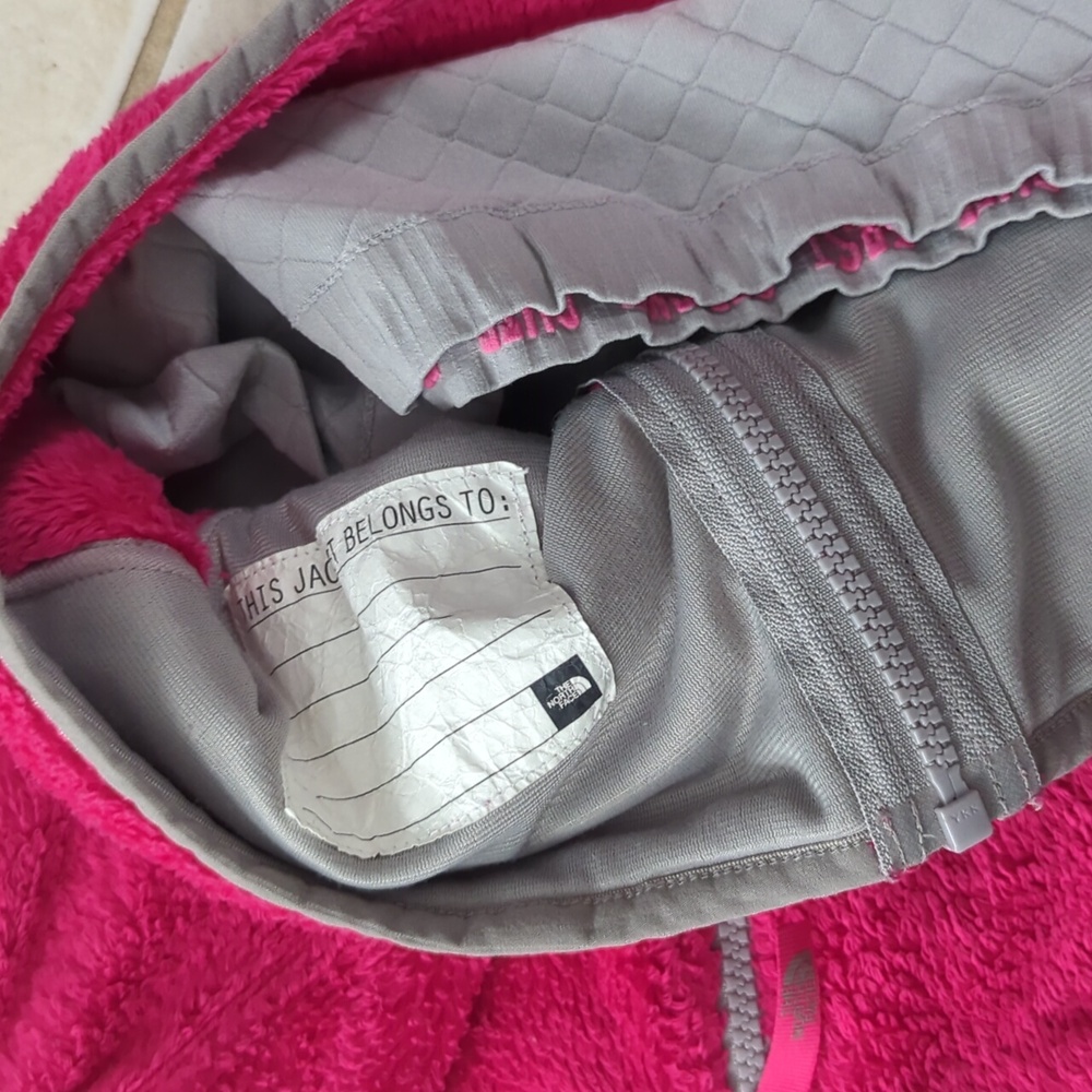 The North Face Kids Pink and Gray Hoodie Vest, Size Girls 10 - Picture 5 of 8